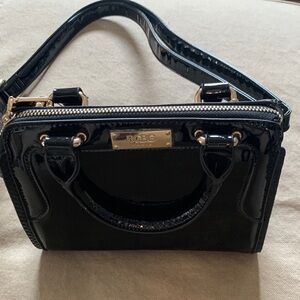 BCBG Paris Shiny Black Satchel
